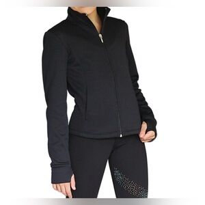 Chloe Noel Fitted Figure Skating Jacket with princess seams and thumb holes